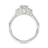 14K WHITE GOLD 1 1/3CT PEAR/ROUND DIAMOND LADIES RING (CENTER STONE PEAR DIAMOND 1CT)